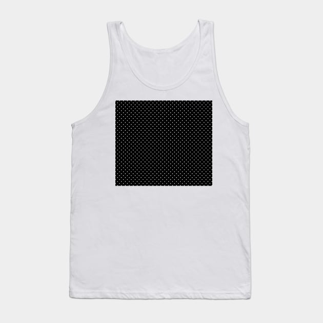 Black and White Micro Mini Polka Dot Tank Top by squeakyricardo